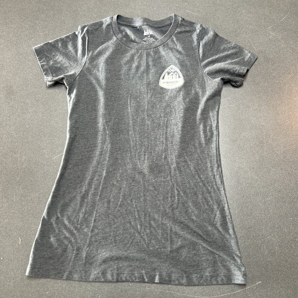 REI Co-Op Womens Crewneck Short Sleeve T Shirt Size M Gray Athletic Activewear